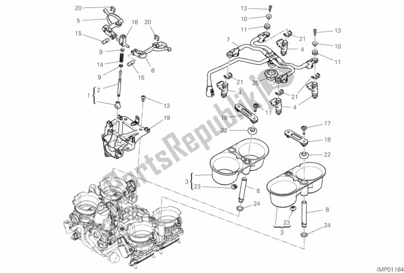 All parts for the 36b - Throttle Body of the Ducati Superbike Panigale V4 R USA 1000 2020